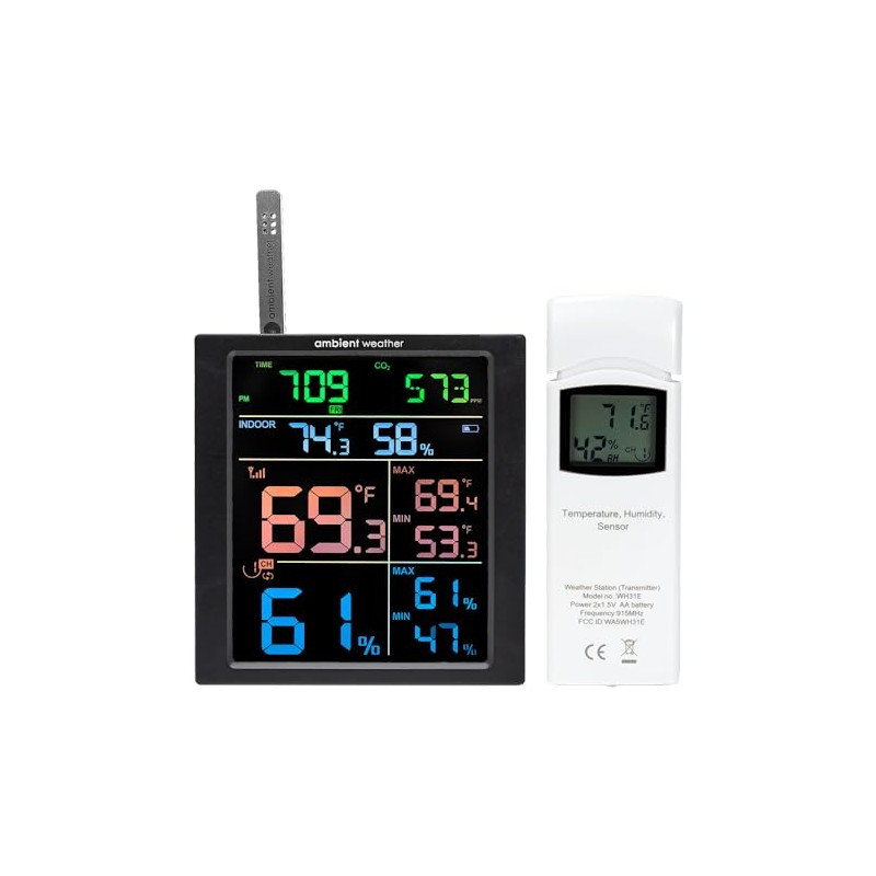 WS-1938 Wi-Fi Home Weather Station with CO2 Monitoring