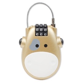 Strong Triple Combination Auto-Retract Cow-Shaped Padlock Gold Edition