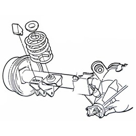 Inline Tube Replacement for 1964-77 GM A-Body Rear Spring Insulator Black Rubber 2pc