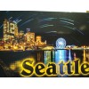 STATE OF WASHINGTON BEAUTIFUL CHROME POST CARD SEATTLE SKYLINE @