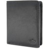 Baur Men's Genuine Leather Wallet with RFID Protection, Portrait Format,