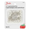 Dritz alfileres Largos con Cabeza nacarada, 100 Piezas, 2-Inch, Blanco,