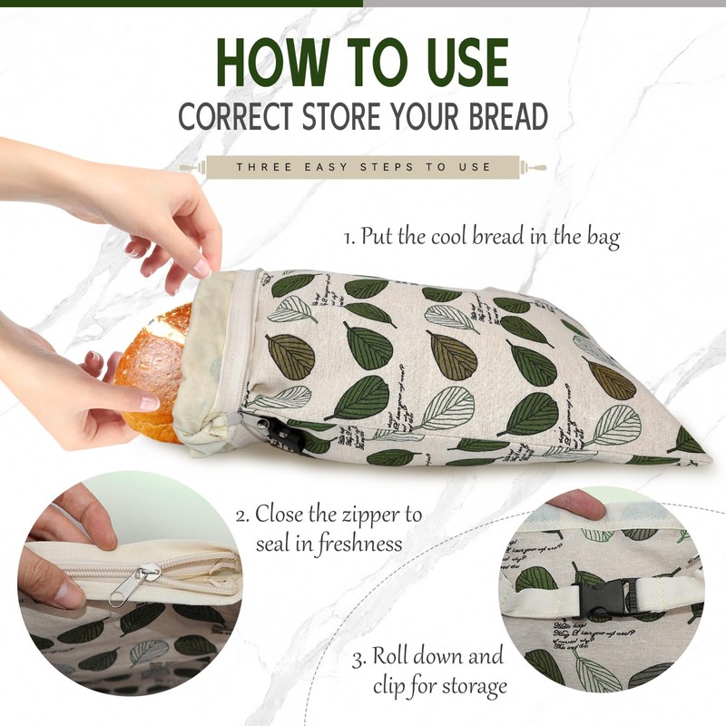 Beeswax Bread Bags for Homemade Sourdough, Sourdough Bread Bag with