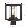 Emliviar Post Lights Outdoor Fixture, 1-Light Lamp Post Lantern, Black