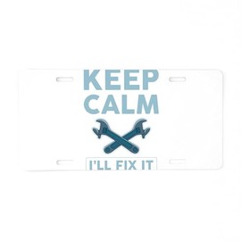 CafePress Mechanics Hand Tool Car Rep Aluminum License Plate, Front License Plate, Vanity Tag