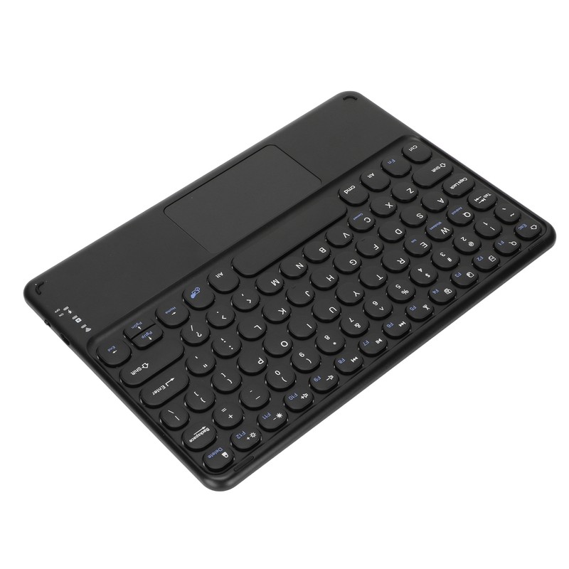 10in Wireless Bluetooth Touchpad Keyboard Retro Round Keycap Ergonomic Magnetic