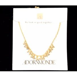 Adormmonde Adornmonde jewelery with stones elegant evening wear multi pendant gold plated