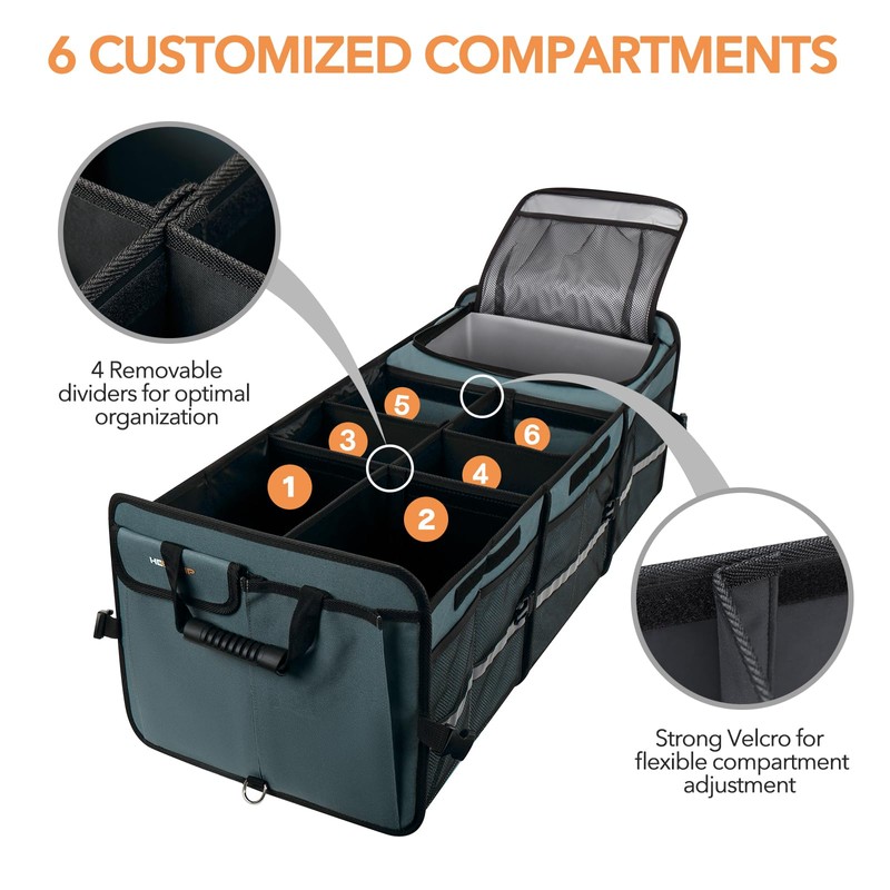 HEYTRIP Large Trunk Organizer With Built-in Leakproof Cooler Bag, 2