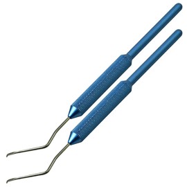 2 Pieces Beekeeping Grafting Tool Beekeeping Grafting Needle Beekeeping Moving Needle Tool Stainless Steel Queen Bee Grafting Tool Queen Moving Needle, Blue