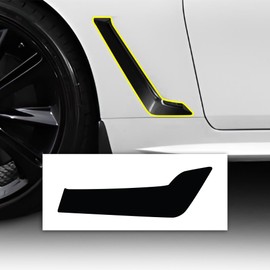 BOGAR TECH DESIGNS Precut Side Vent Chrome Delete Overlay Compatible with Infiniti Q60 2017-2022, Gloss Black