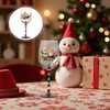Christmas Wine Glasses with Stem, Cute Red Santa Claus Glass
