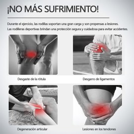 1 Par de Rodilleras Deportivas, Rodilleras Elásticas Antideslizantes, Protege tus Rodillas, Adecuado para Voleibol, Baloncesto, GYM, Correr, Ciclismo de Montaña, Deportes Al Aire Libre, Negro, L