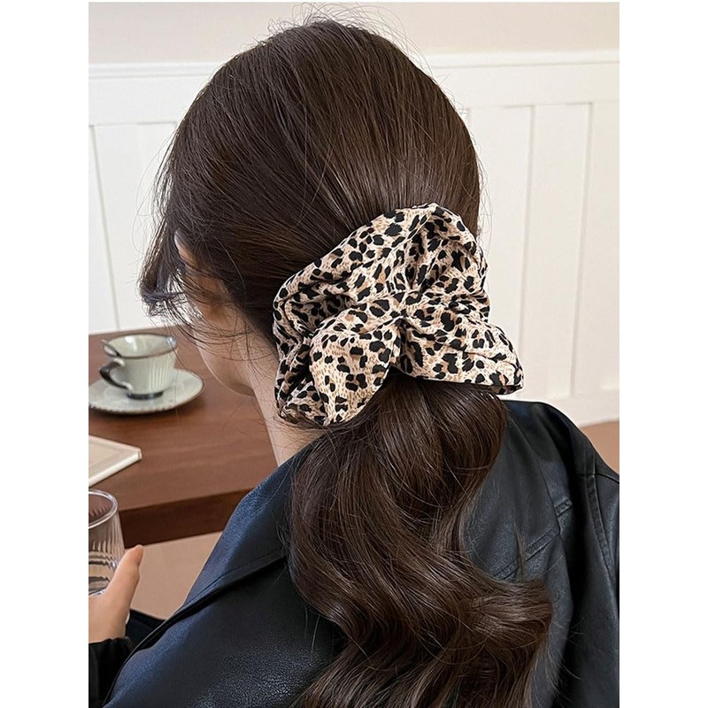 shefun JP217 Scrunchies, Silk Hair Tie, Set of 2, Adults,