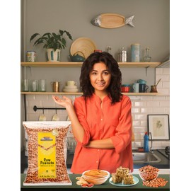 Rani Peanuts, Raw Whole With Skin (uncooked, unsalted) 80oz (5lbs) 2.27kg Bulk ~ All Natural | Vegan | Kosher | Gluten Friendly | Fresh Product of USA ~ Spanish Grade Groundnut/Red-skin