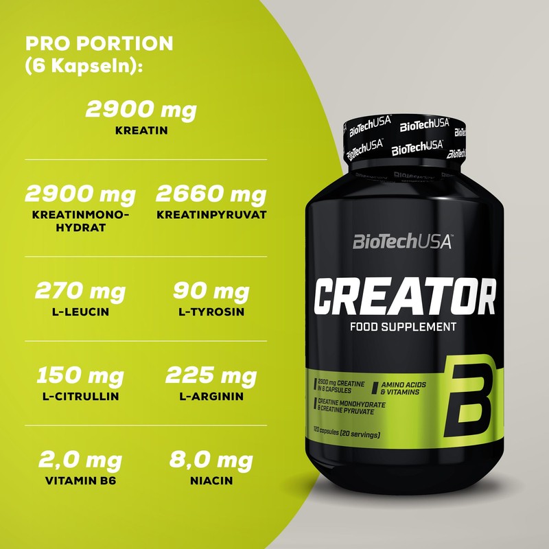 BioTechUSA CreaTor | With 2 Types of Creatine | Amino