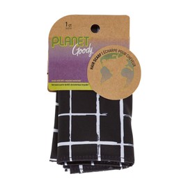GOODY Planet Ouchless Recycled Satin Scarf 1ct Black and White