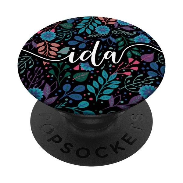 Ida Name Personalised - Botanical Floral PopSockets PopGrip: Extendable Base