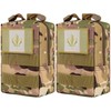 IronSeals 2 Pack MOLLE Pouch Multi-Purpose Tactical Compact Pack Water-Resistant