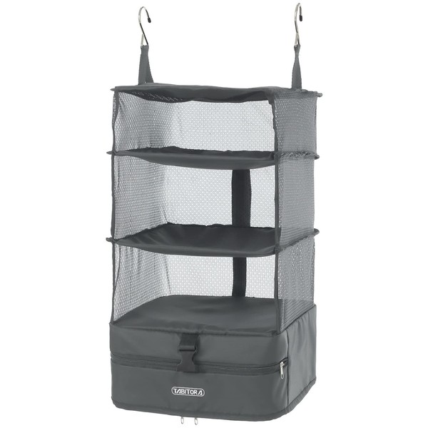 TABITORA Portable Hanging Travel Shelves Bag Packing Cube Organizer Suitcase