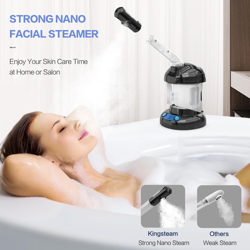 Kingsteam Facial Steamer - Ozone Steamer with Extendable Arm -