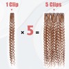 Ajsowju Curly Dreadlocks Clip in Dreadlock Extension 5PCS 20 Strands