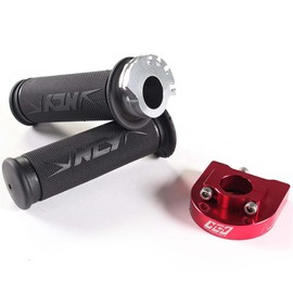 NCY Throttle & Grip Set (Bearing Style, 7/8") (RED)