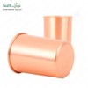 HealthAndYoga™ qCup Pure Copper Tumblers for Drinking - Ayurvedic Health