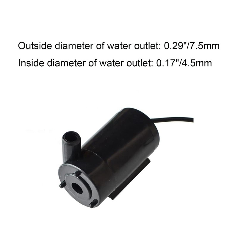 SIPYTOPF 2Pcs DC 3-5V Micro Submersible Mini Water Pump for