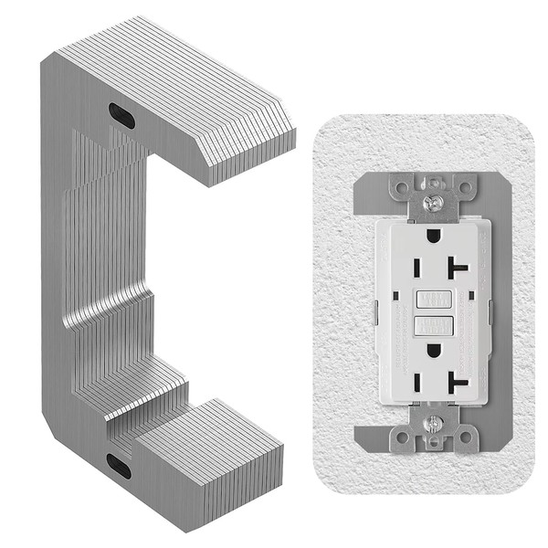 20 Pcs Wall Plate Spacer- Metal Flush Fit Device Leveling