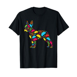 Boston Terrier Tacos Mens Womens Mexican Cinco De Mayo Taco T-Shirt