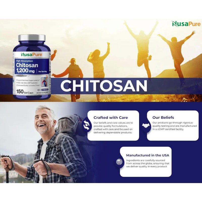 Suplemento De Prdida De Peso De Quitosano 1000 Mg 150