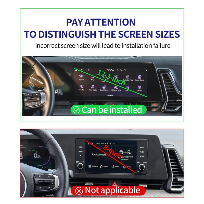 Auto Clamp Car Phone Holder for Kia Sportage 2023-2025, 12.3"