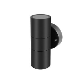 Kerry Outdoor Wall Lights, Up Down Mains Powered Lighting, Black Stainless Steel IP44 Waterproof, Exterior Wall Sconce for Indoor, Front Door, Patio, Hallway, Porch, Garden, Garage, Post