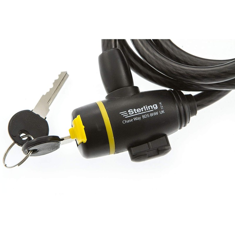 Sterling 101K 10 x 1500mm Locking Cable with Self Coiling/