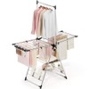 APEXCHASER Clothes Drying Rack with High Hanger, Foldable 3-Level Drying