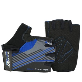 ZAHBRO Cycling Gloves Fingerless for Men and Women, Bike Gloves Unisex Anti-slip Pad Breathable Half Finger Bicycle Biking Sports Gloves MTB Mountain Cycle Gloves Summer (L, Blue-Black)