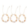FOMIYES 3pcs Adjustable Natural Seashell Anklet for Women Summer Beach