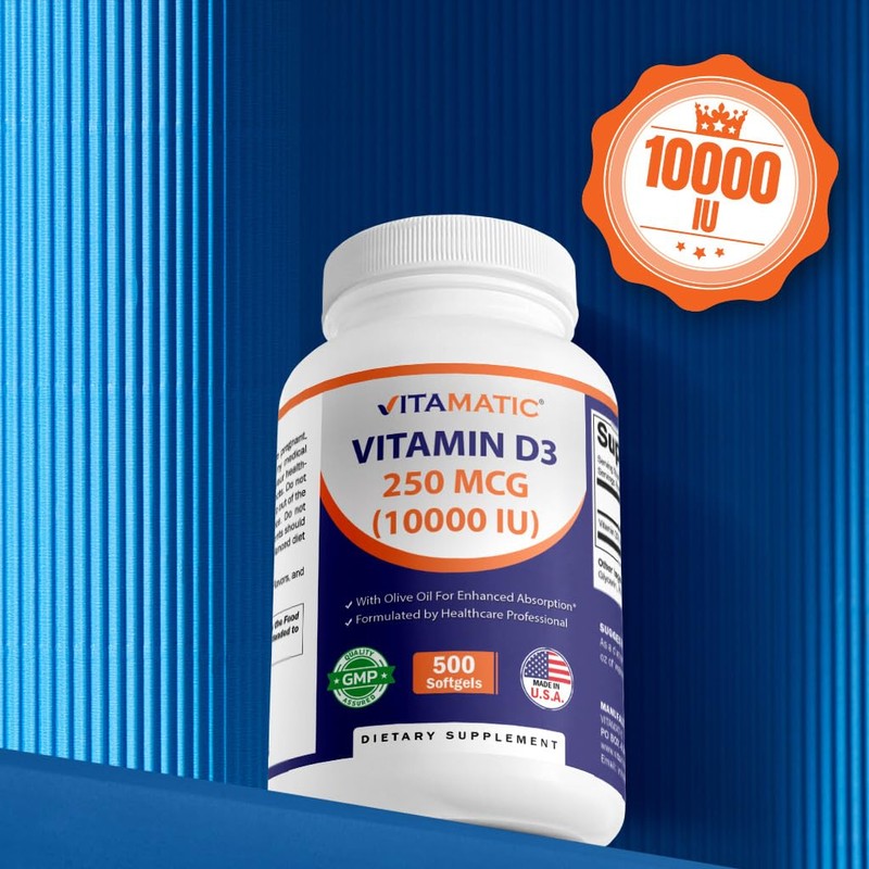 Vitamatic Vitamatic Vitamin D3 10000 IU (250 mcg) - 500
