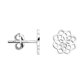 SOFIA MILANI - Women's Earrings 925 Silver - Flower Stud Earrings, Sterling Silver, No Gemstone