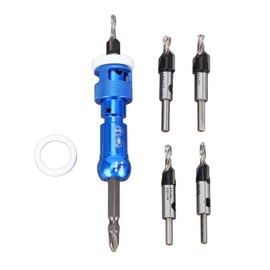 Countersink Drill Bits Set, Adjustable Depth Stop for Wood, with 82 Degree Chamfer, Depth Adjustable HSS M2 Pilot Drill Bits
