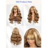 Nadula Honey Blonde Curtain Bangs Wig Human Hair - 13X4