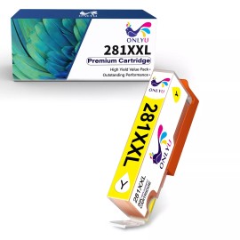 ONLYU PGI-280 XXL CLI-281 XXL Ink For Canon Pixma TR6320 TS6300 TS8120 TR7520 lot - 1 Pack (PGI-281XXL Yellow)