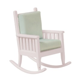 Melody Jane Dolls House Rocking Chair Rocker JBM Miniature Nursery Furniture 1:12 Pale Pink