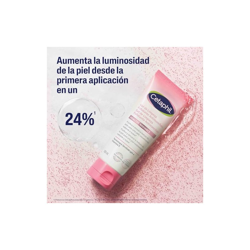 CETAPHIL® HEALTHY RADIANCE Gel de Limpieza Exfoliante Iluminador, Tecnología Gentle