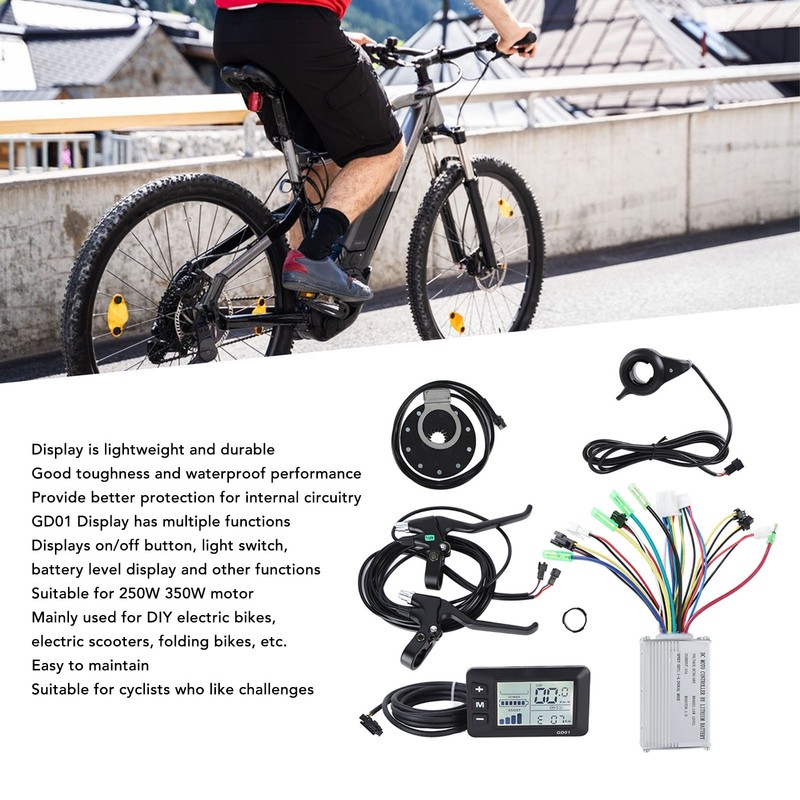 Electric Bike Conversion Kit DC 36V 48V Controller Display Brake