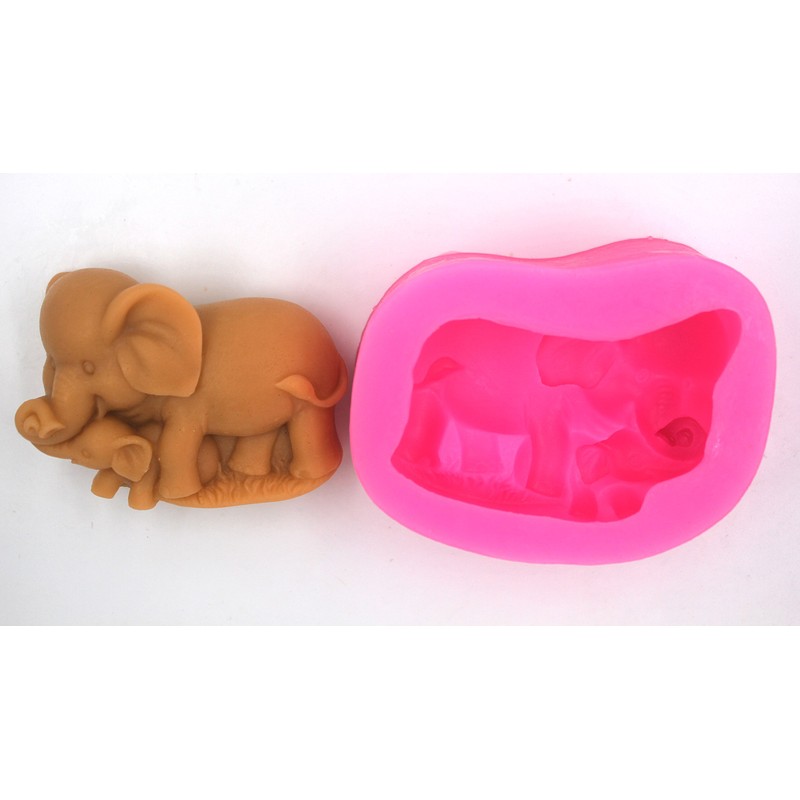 Longzang Elephant Mould S348 Art Silicone Soap Craft DIY Handmade