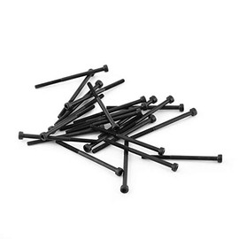 M3 Screws 50mm, Akozon 24Pcs Hex Bolts Black Socket Head Screws Bolts Alloy Carbon Steel Button Head Screws Industrial and Construction Fasteners (M3*50mm,Partially