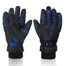Nattork Youth Ski Ice Skating Gloves, Waterproof Winter Snowboard Gloves Warm Touchscreen for Big Kids Boys Girls Women Unisex Skiing Cycling