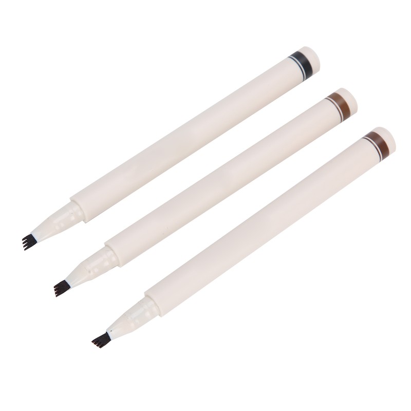 3pcs FOCALLURE Liquid Eyebrow Pencil 4-Fork Eyebrow Pen LongLasting Waterproof