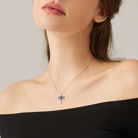 YAFEINI Sterling Silver Santa Muerte/St Peregrine/Hecate/Goddess/Virgin Mary/St Christopher/St Michael/St Jude Necklace Religious Mother's Day Jewelry for Women Mom Men Unisex, Sterling Silver, No